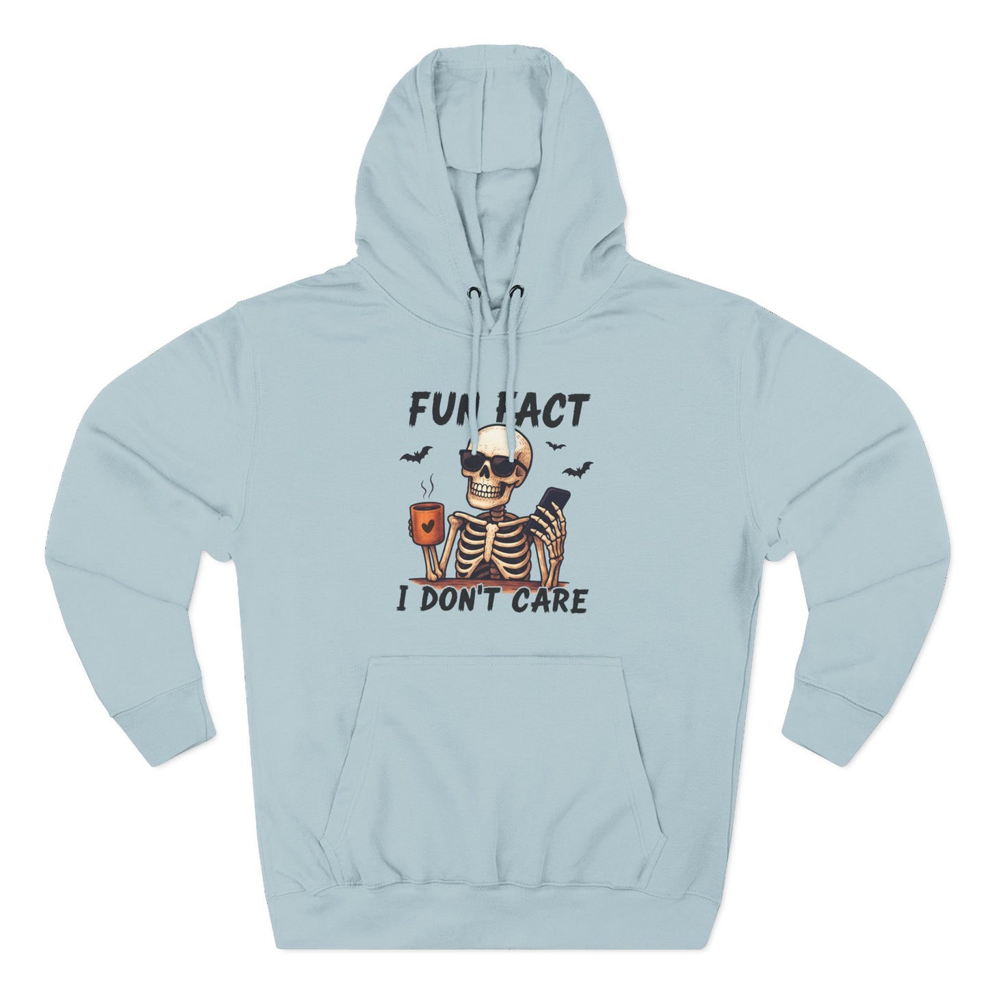 "Fun Fact I Don't Care" Skeleton Hoodie | Sarcastic & Spooky