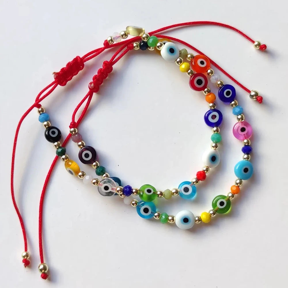 Go2boho Enchanting Rainbow Eye Bracelet - A Sweet Stylish Boho Gift!