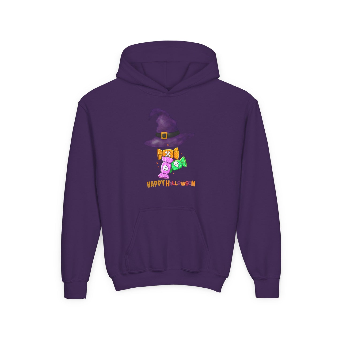 Happy Halloween" Witchy Candy Kids Hoodie | Spooky & Cute