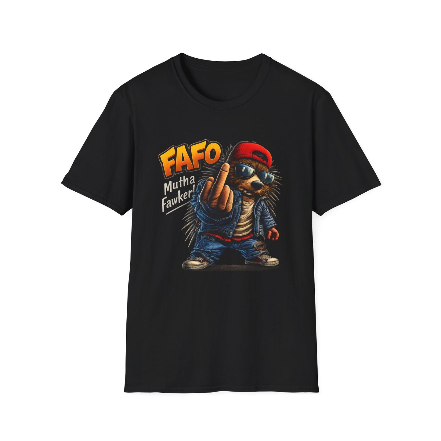 FAFO Mutha Fawker Hedgehog T-Shirt — Edgy Streetwear Graphic Tee