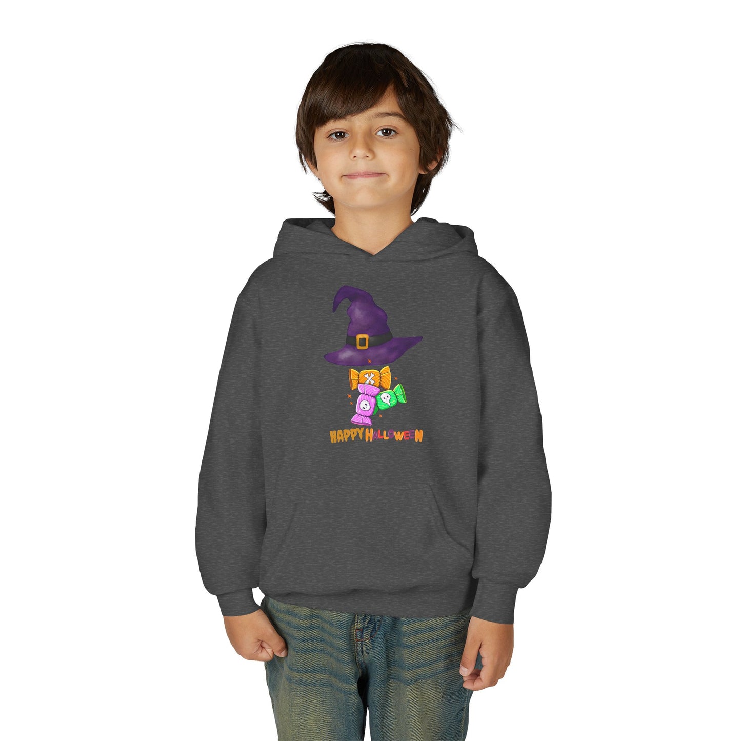 Happy Halloween" Witchy Candy Kids Hoodie | Spooky & Cute