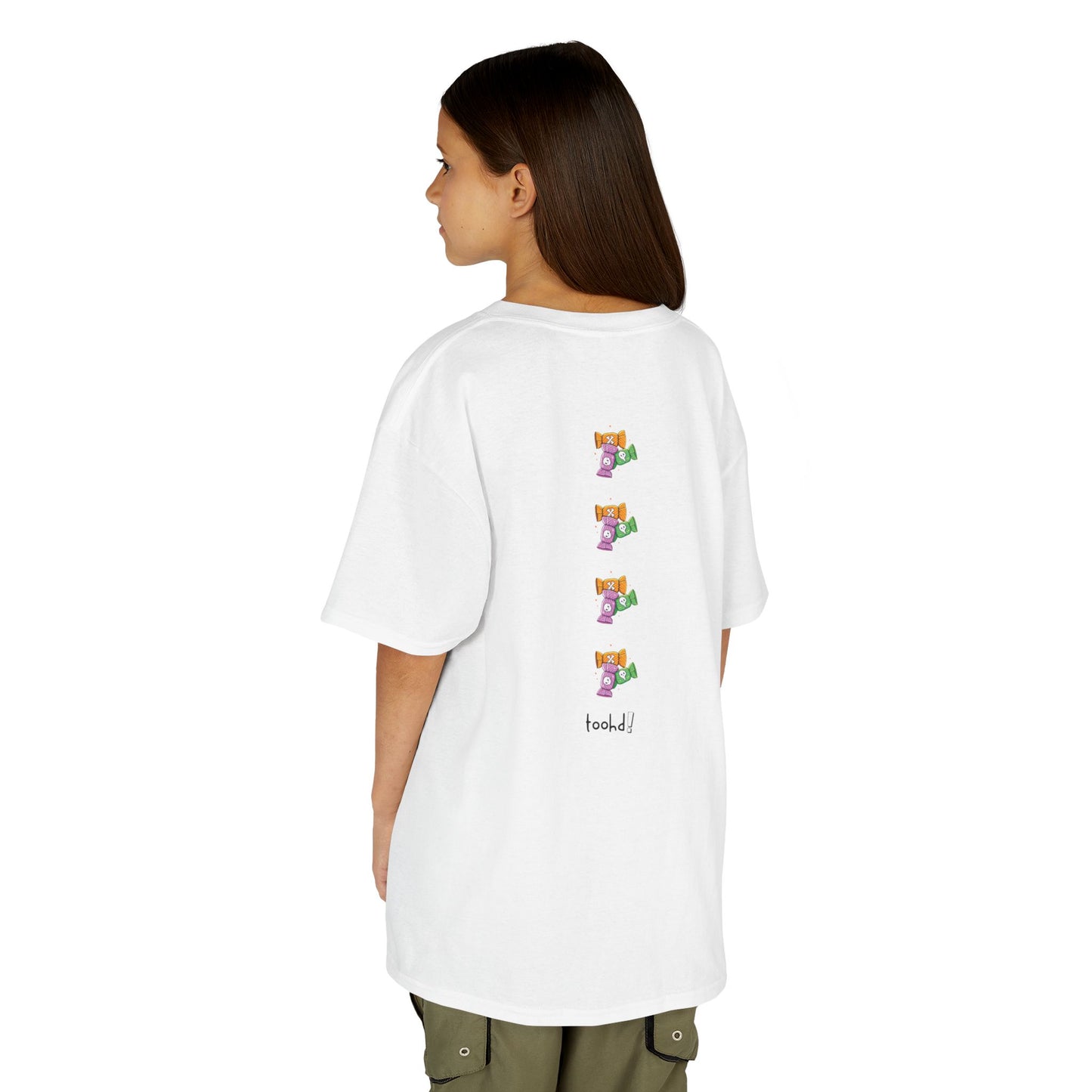 Kids - Cute "Happy Halloween" Witch & Candy T-Shirt
