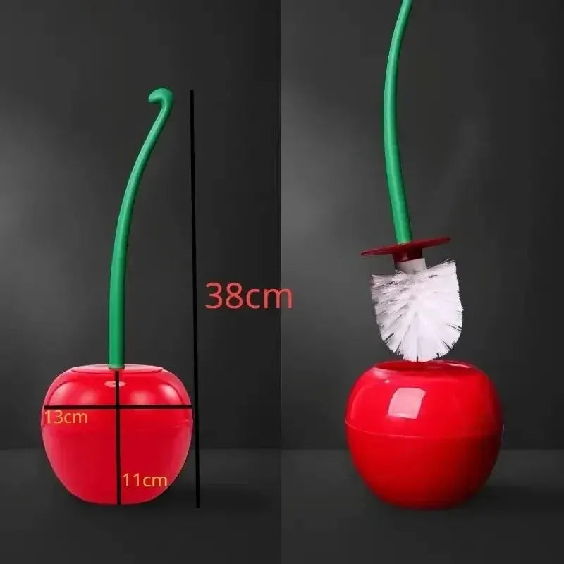 1Pc Red Toilet Brush Creative Lovely Cherry Shape Lavatory Toilet Brush Holder Set Toilet Holder Bathroom Accessories