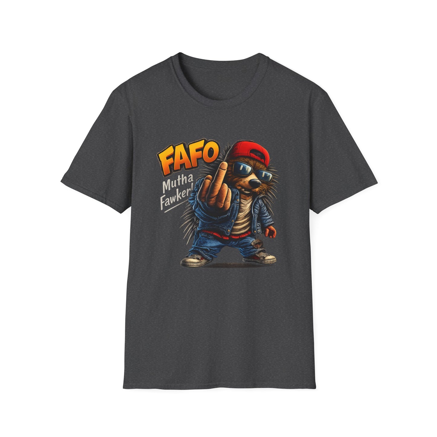 FAFO Mutha Fawker Hedgehog T-Shirt — Edgy Streetwear Graphic Tee