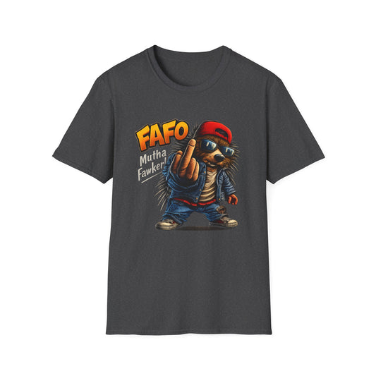 FAFO Mutha Fawker Hedgehog T-Shirt — Edgy Streetwear Graphic Tee