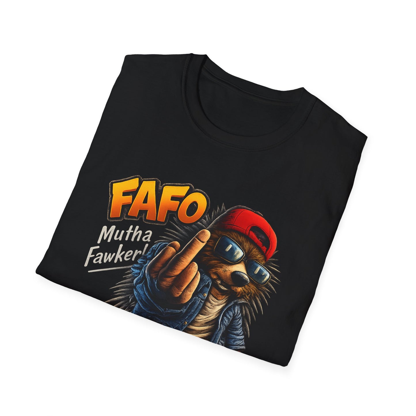 FAFO Mutha Fawker Hedgehog T-Shirt — Edgy Streetwear Graphic Tee
