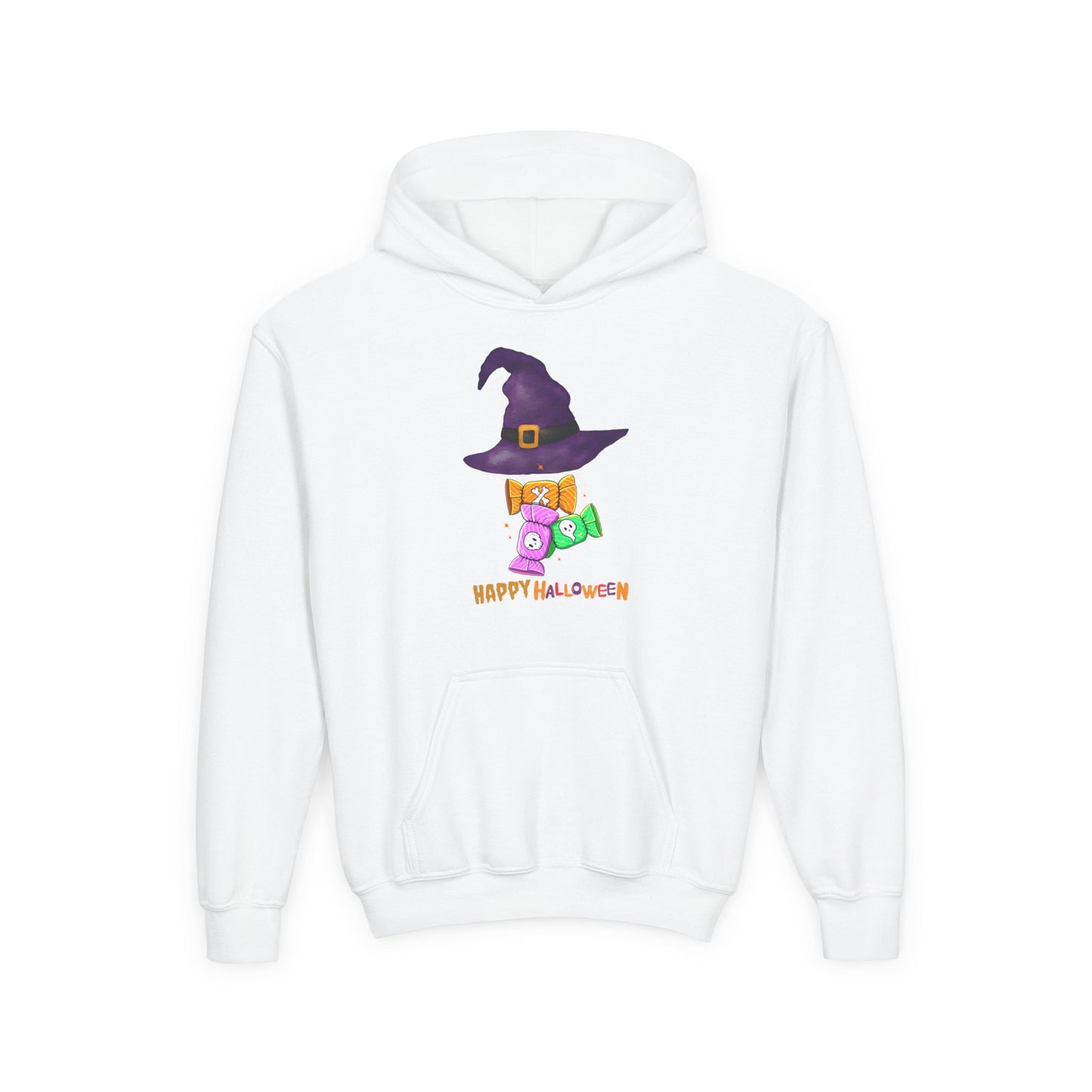 Happy Halloween" Witchy Candy Kids Hoodie | Spooky & Cute