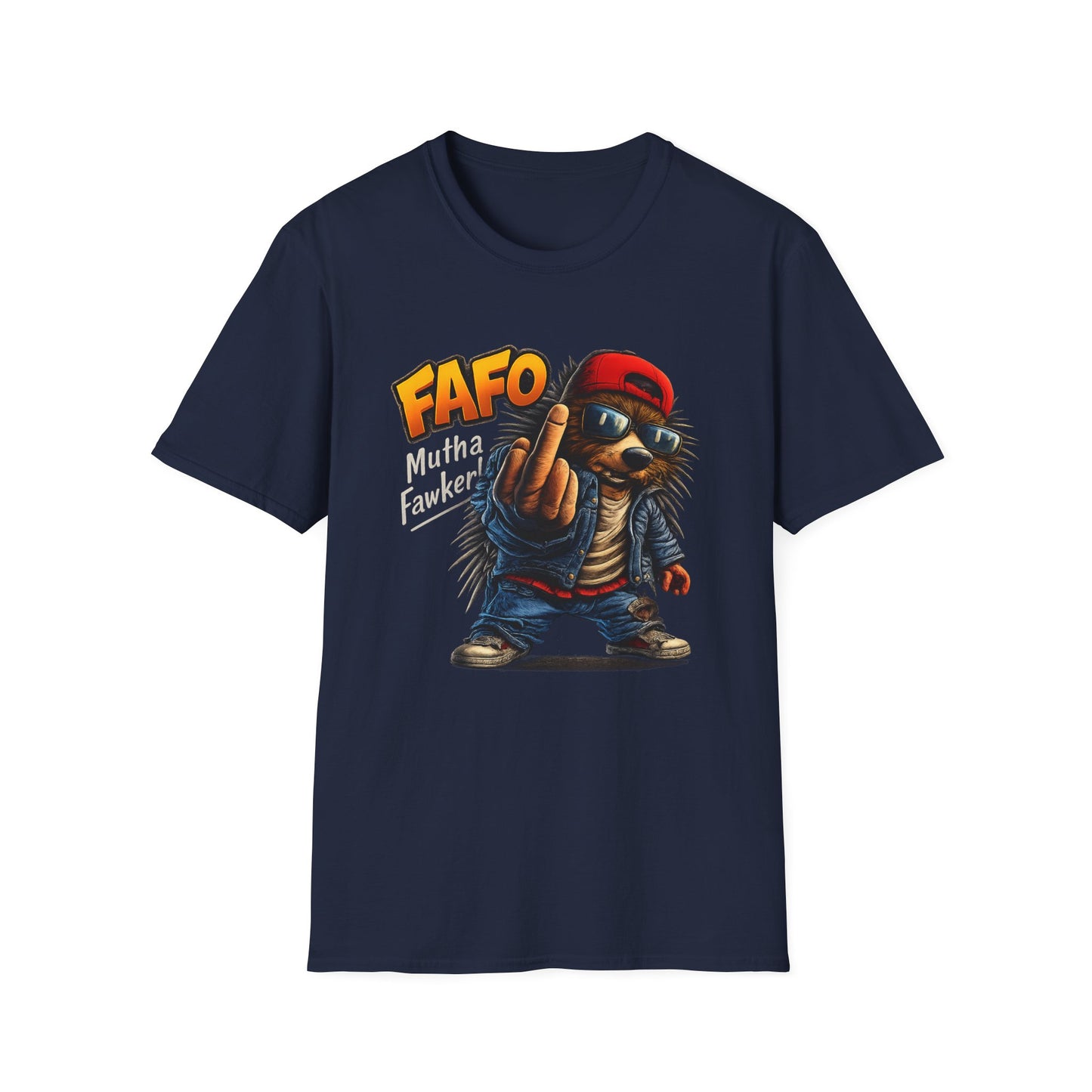 FAFO Mutha Fawker Hedgehog T-Shirt — Edgy Streetwear Graphic Tee