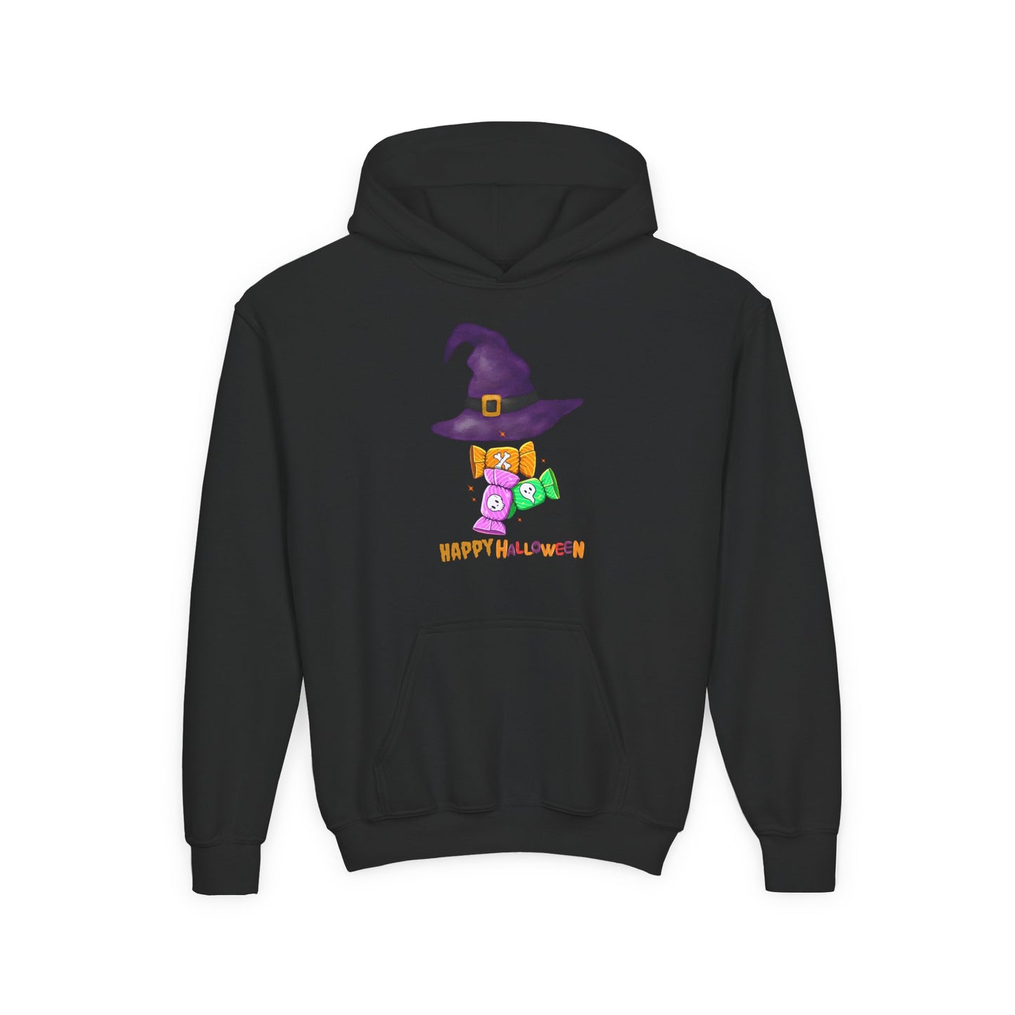 Happy Halloween" Witchy Candy Kids Hoodie | Spooky & Cute