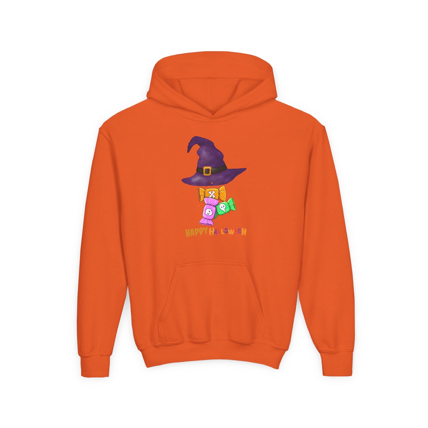 Happy Halloween" Witchy Candy Kids Hoodie | Spooky & Cute