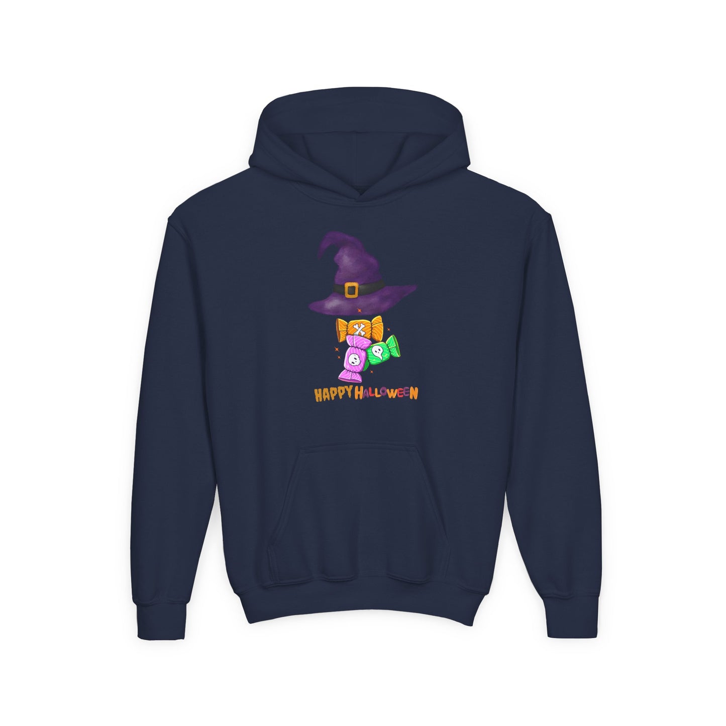 Happy Halloween" Witchy Candy Kids Hoodie | Spooky & Cute