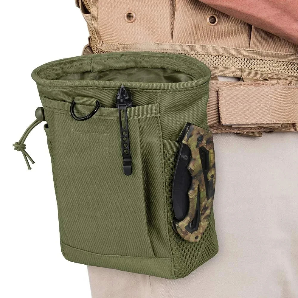 Tactical Molle Dump Pouch - Adjustable Hunting Magazine Recovery & Ammo Bag Fanny Pack