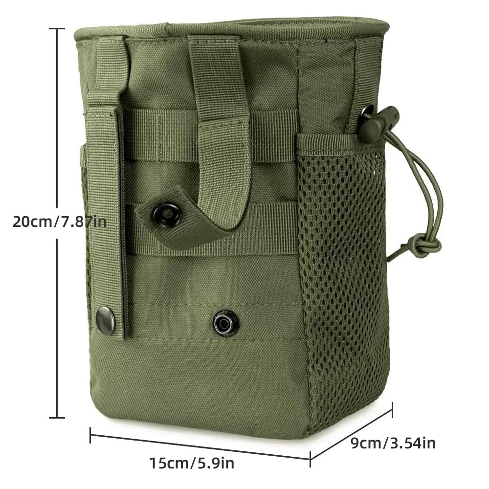 Tactical Molle Dump Pouch - Adjustable Hunting Magazine Recovery & Ammo Bag Fanny Pack