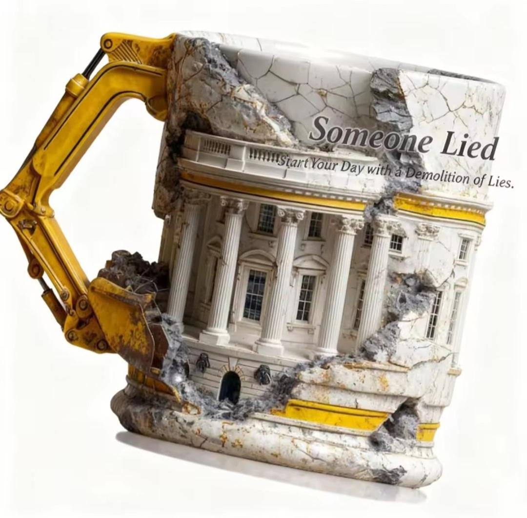 The Saddest Mug Ever — The “Someone Lied” Demolition Coffee Cup | Construction Novelty Gift